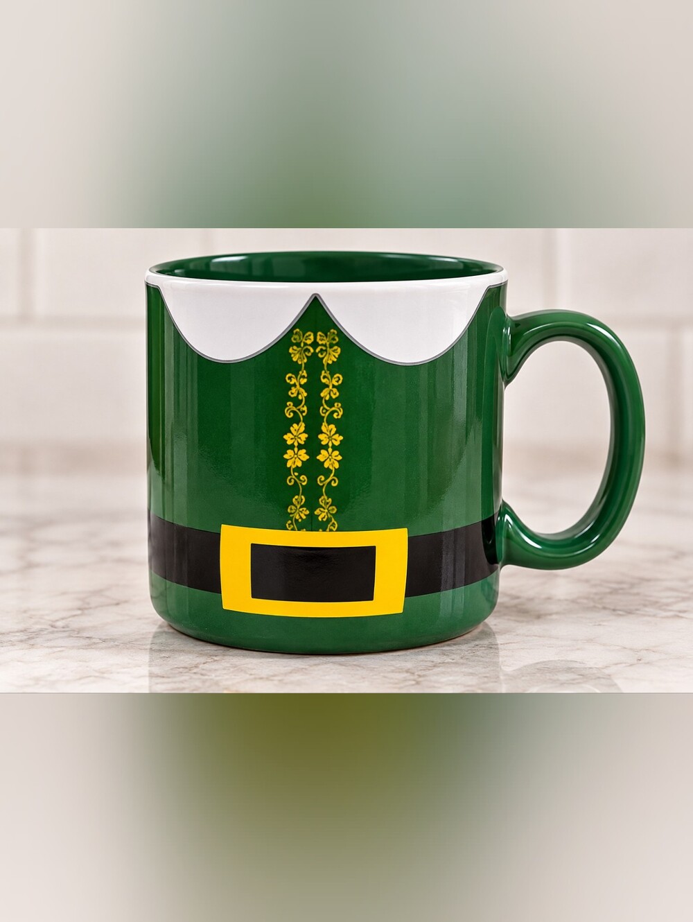 Elf Movie Buddy the Elf Silver Buffalo 20 Oz Green Christmas Mug Holiday Cup NWT